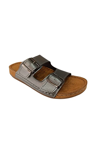 BENTO 41001 Platinum Women's Double Buckle Comfort Daily Slippers