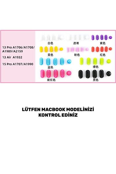 CONOCER Macbook 13' Pro/Air - 15' Pro Giriş Kapatıcı Renkli Kapak