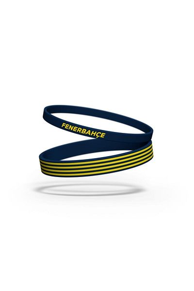 Fenerbahçe Licensed Navy Blue Silicone Bracelet - Set of 2, with Gift Wooden Box
