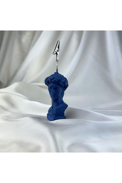 Melouro Gray Blue David Sculpture Note Holder, Photo Holder