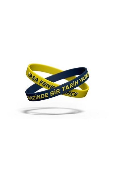 Fenerbahçe Licensed Original Set of 2 - A Date in the Mazda Silicone Bracelet and Wooden Box