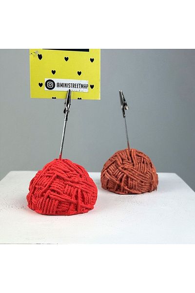 Melouro Ball Tuber Note Holder Set of 2 ( Coral - Terracota )