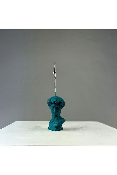Melouro Blue Spruce David Sculpture Note Holder