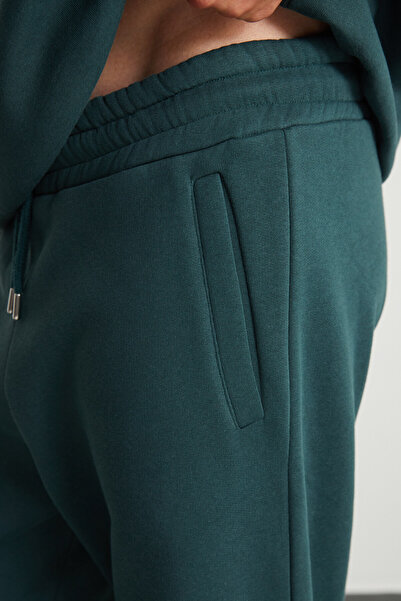 GRIMELANGE Ανδρικό παντελόνι EMRYS με 3 κλωστές, μαλακό ελαστικό πράσινο φούτερ