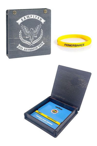 Fenerbahçe Yellow Silicone Bracelet - Licensed with Gift Wooden Box