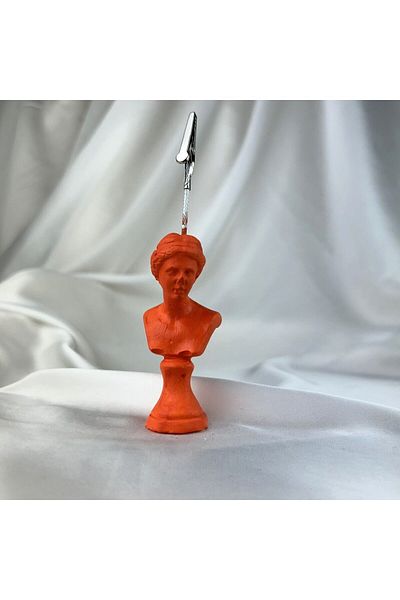 Melouro Orange Venus Sculpture Note Holder, Photo Holder