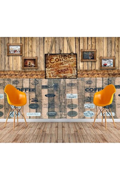 Renkli Duvarlar Kendinden Yapışkanlı Açık Kahve Köşesi Mutfak Salon Kafe Duva...