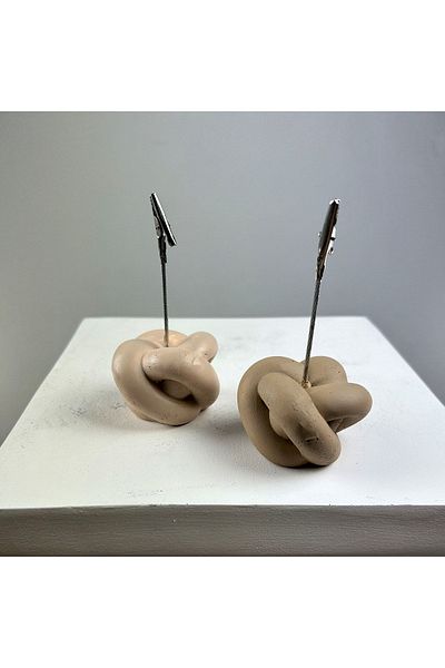 Melouro Knot Note Holder Set of 2 (Cream - Paper Bag)