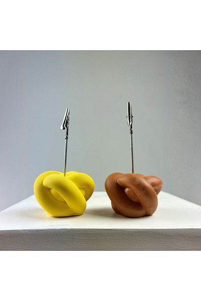 Melouro Knot Note Holder Set of 2 (terracota - Yellow)