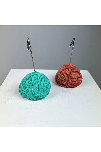 Melouro Ball Tuber Note Holder Set of 2 (Ice Green - Terracota)