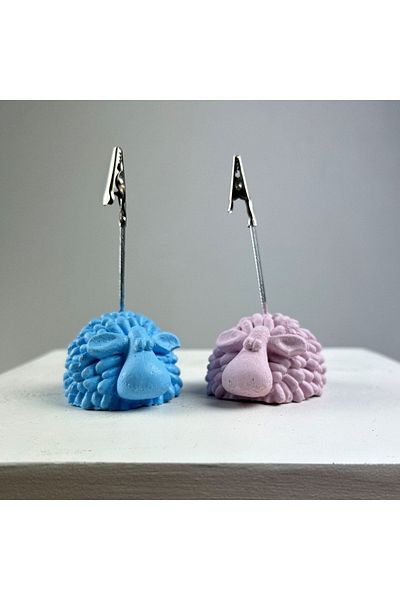 Melouro Lamb Note Holder Set of 2 (pink-light Blue)