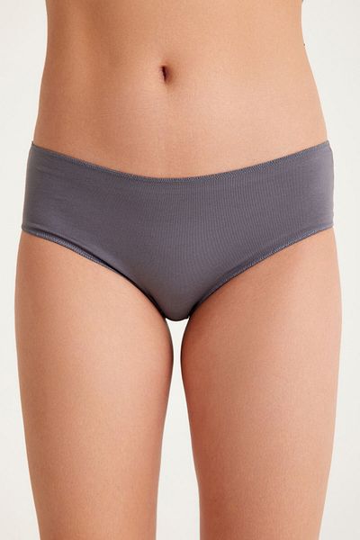 Butik Gray Color High Waist Lycra Cotton Casual Soft Textured Women's Panties