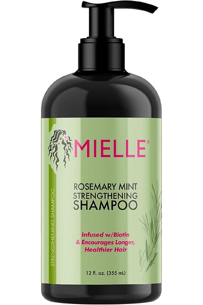 MIELLE Mielle Organics Rosemary Mint Strengthening Shampoo Infused with Biotin Cleanses and Helps Strengthen