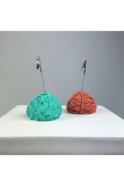 Melouro Ball Tuber Note Holder Set of 2 (Ice Green - Terracota)