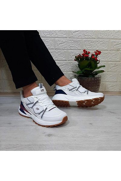 MP ONE M.p. 1642 - White Memory Foam, Anti-slip and Comfortable Sports Shoes