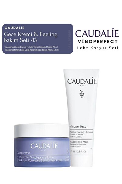 Caudalie Vinoperfect Leke Bakım Seti -13 | Gece & Peeling Orijinal Boy