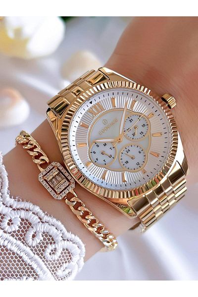 Essence Women's Wristwatch with Steel Cord with Anti-Color and Blackening Effect BES.67006FE.12 - Active Inner Functions