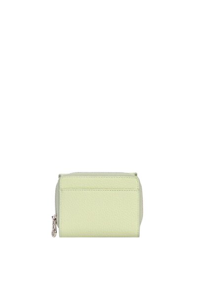 CENGİZ PAKEL Genuine Leather Mini Women's Portfolio - Gengiz Pakel, Horizontal Snap, Green - 65288