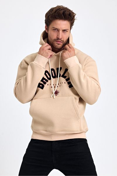 Tarz Cool Ανδρικό φούτερ με κουκούλα Softfly Regular Fit - Τυπωμένο