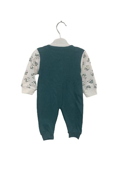 Aziz Bebe Baby Girl Ribbon Bow Jumpsuit - Scallop Collar 6905