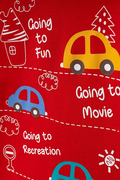 My Hanne Cotton Car Printed Pajama Set - 54158