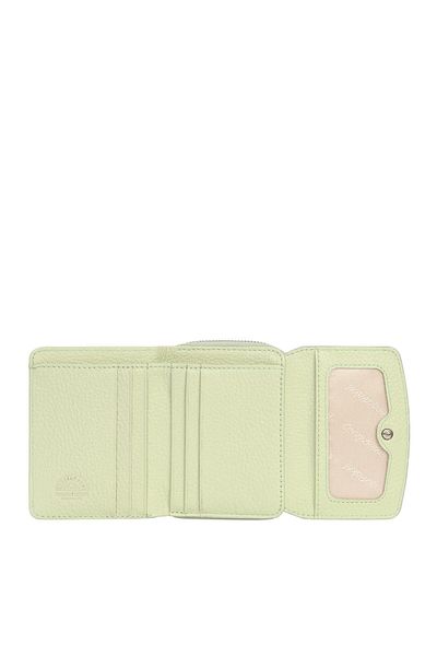 CENGİZ PAKEL Genuine Leather Mini Women's Portfolio - Gengiz Pakel, Horizontal Snap, Green - 65288
