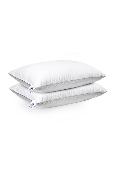 American Polo | 2 Pieces Cotton Bed Pillow with Microfiber Filling - 90x50 cm