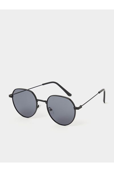 Styli Plain Round Sunglasses with Nose Pad
