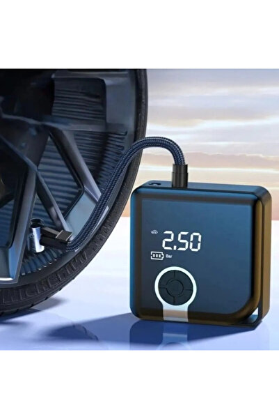 MATECHNO Mini Şarjlı Araba Hava Kompresörü Oto 150PSI Dijital Led Panel Taşınabilir Lastik Şişirme Pompası