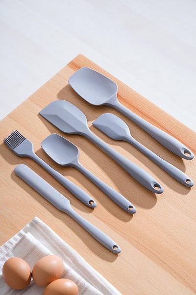 ACAR Handy 6 Piece Silicone Kitchen Utensils Set Spoon Spatula Egg Brush