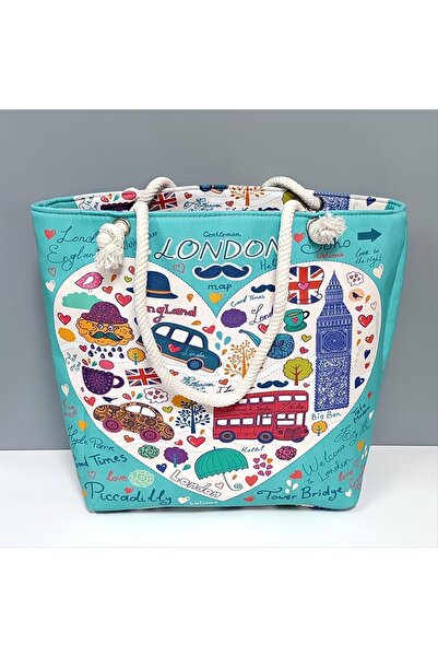 Bijuteri Net Beach Bag - Heart Pattern