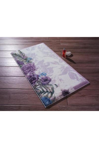 Confetti Pick Flower 50X57 cm Lilac Bathroom Rug
