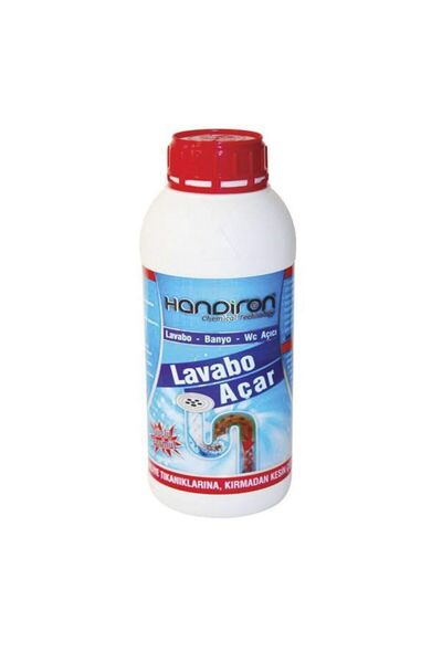 HANDİRON Lavabo Açıcı Banyo Gider Tıkanık Sıvı Açıcı 2000 Gr