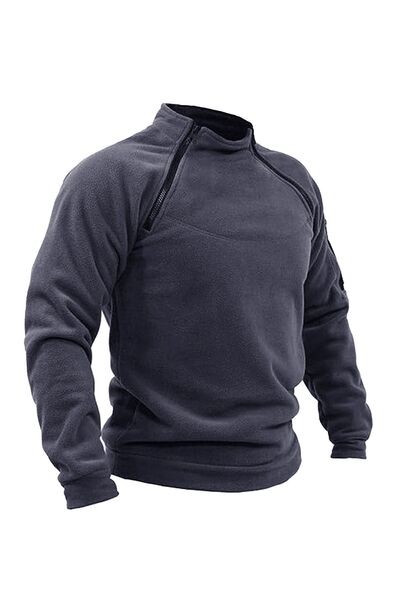 GENIUS STORE Erkek Polar Outdoor Fermuarlı Kombat Polar Yarım Fermuarlı Erkek Polar Tactical Polar