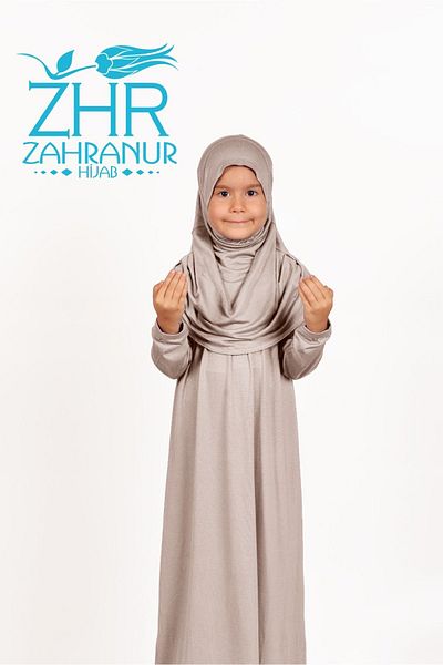 ZAHRANUR HİJAB Παιδικό φόρεμα προσευχής 6-8 ετών
