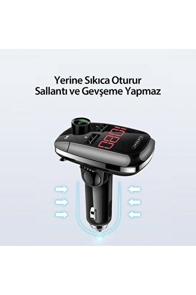 Fogy Bluetooth Usb3.0 Hızlı Şarj Fm Transmitter Araç Çakmaklık Şarj Aleti