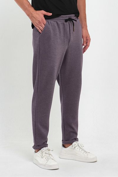 COMBİNE MİCHAİL Pantaloni de jogger pentru bărbați ROSE - picior dublu, buzunar la spate, elastic în talie și model cu șnur