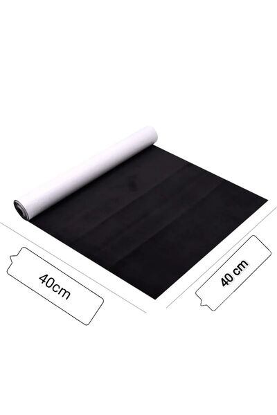 ALCANTARA Kadife Kaplama Kendinden Yapışkanlı 40/40 Ebat Siyah