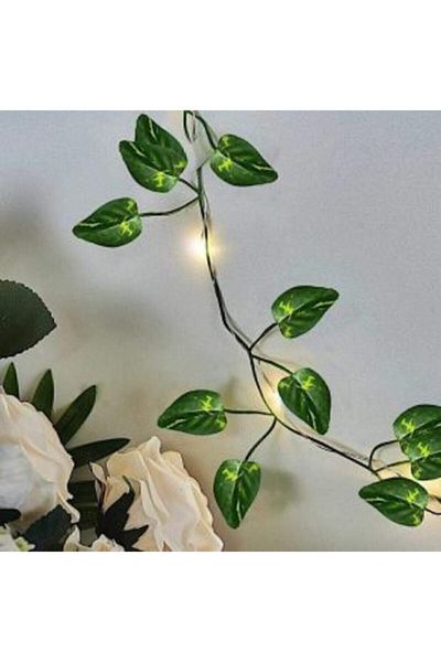 casadilegno Decorative Green Leaf Artificial Ivy And 3 Meters Fairy Led Daylight