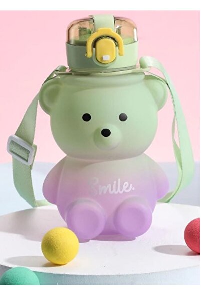 İndirimKap Smile Ayıcık Model Su Matarası Su Şişesi Suluk 800 0ml Bpa Içermez...