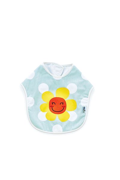 Babyjem Puanli Baskili Mama Önlüğü Mavi