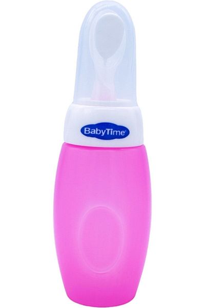 Babytime Baby Feeding Bottle with Spoon Pink Bt086