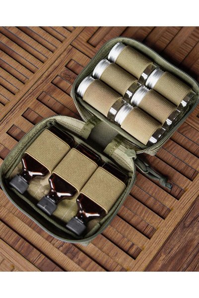 RAGNA Spice Container Outdoor Baharatlık Yağdanlık Set Haki