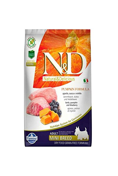 N&D Nd Balkabaklı Kuzu Etli Tahılsız Mini Irk Köpek Maması 7 Kg