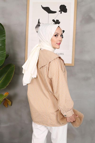 Nergis Neva Butik Ριγέ τουνίκ Sailor Collar