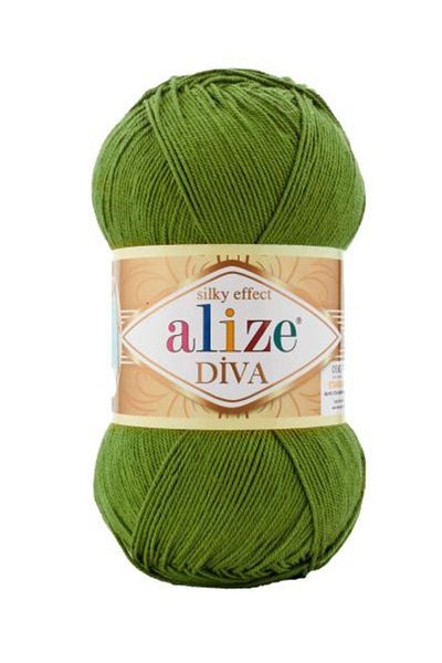 Alize Καλοκαιρινό μπικίνι Diva Mercerized Green Thin String - 5 τεμάχια πλεκτή μπλούζα με νήματα
