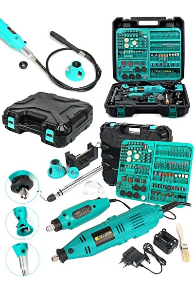 Graizer Alman 400 Watt 352 Parça 60.000 Rpm 6 Kademe Devir Ayarlı Hobi Gravür...
