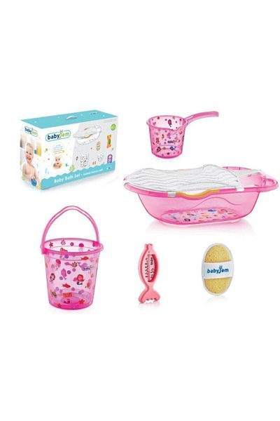 Babyjem Set cadita de baie cu 6 piese BabyJem Culoare: Roz