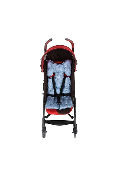 Sevi Bebe Gray Denim Pattern Stroller and Car Seat Cushion