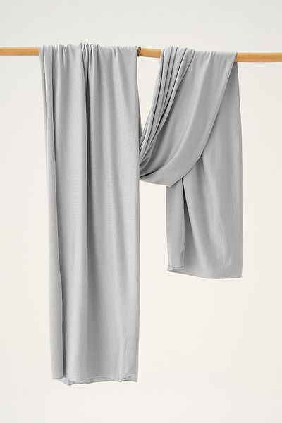 Rays Silver Colored 5670 Combed Cotton Shawl